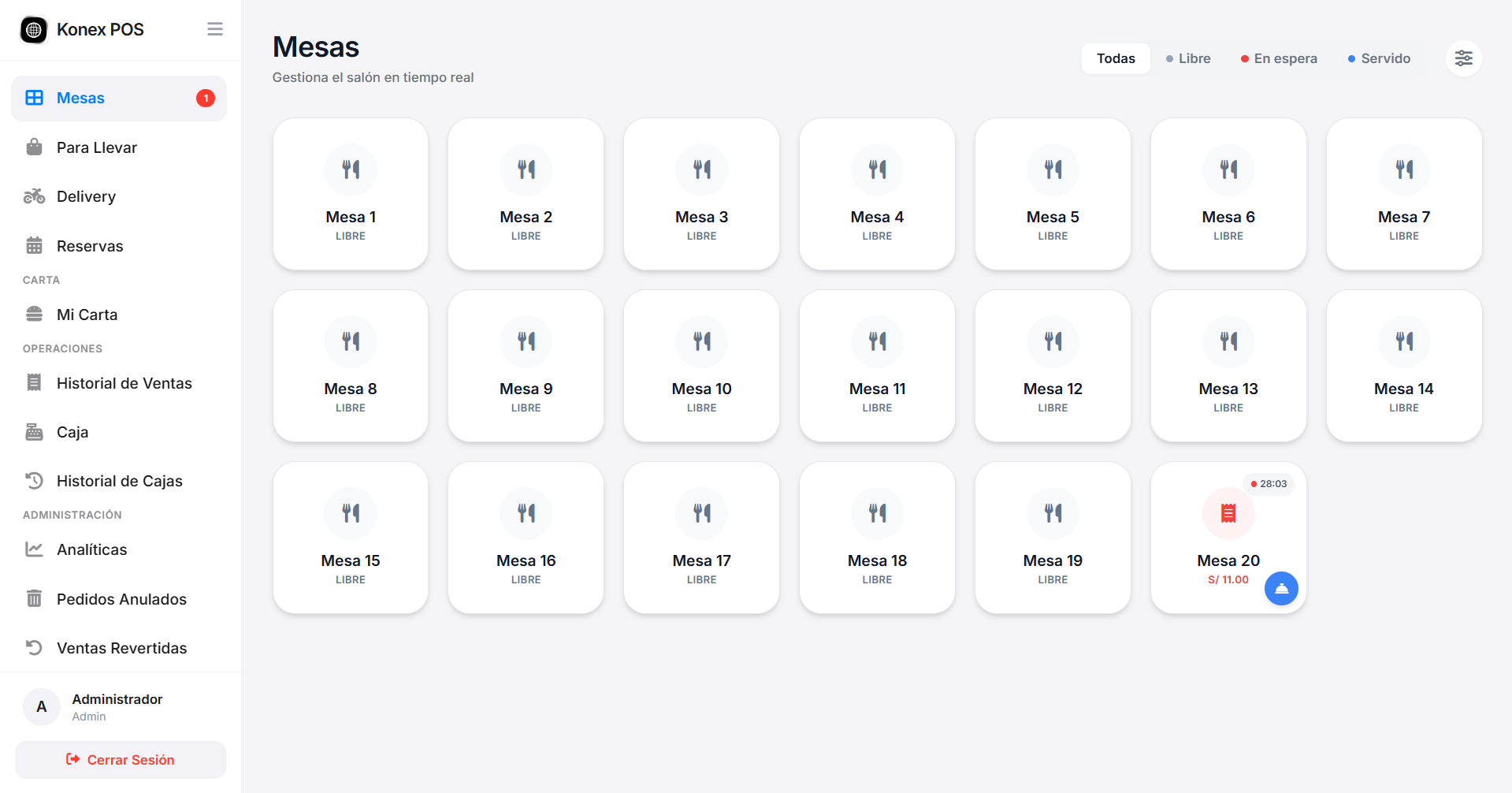 Konex POS Restaurantes